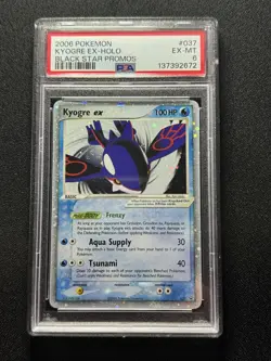 2006 Pokemon Black Star Promo #037 Kyogre ex PSA 6 - Image 1