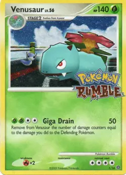 Pokemon: Rumble: Holofoil Venusaur: Lightly Played Condition - Image 1