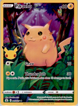 Pikachu #005/025 Holo Rare Celebrations Pokemon 2021 NM - Image 1