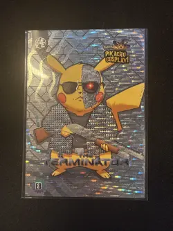 The Terminator (Pikachu) #E8 - Silver Holo Box Hit Electric Cosplay - Pokemon - Image 1