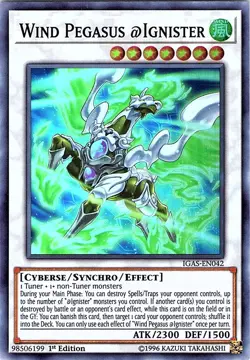 Yugioh: Wind Pegasus @Ignister - IGAS-EN042 - Super Rare - 1st Edition - NM - Image 1