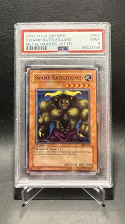 Konami Yu-Gi-Oh! Swamp Battleguard Metal Raiders 1st Edition MRD-063 PSA 9 2002 - Image 1