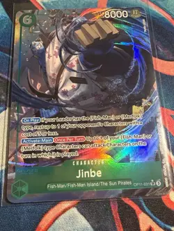 One Piece A Fist of Divine Speed Jinbe OP11-031 Alternate Alt Art Parallel NM - Image 1
