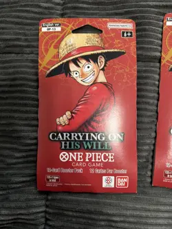 One Piece Carrying On His Will OP-13 Sleeved Booster Pack.NEW SEALED Lot Of 2 - Image 2