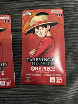 One Piece Carrying On His Will OP-13 Sleeved Booster Pack.NEW SEALED Lot Of 2 - Image 3