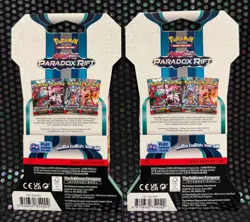 2 Sleeved Pokemon Card Packs Scarlet & Violet Paradox Rift 2023 b - Image 2