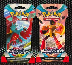 2 Sleeved Pokemon Card Packs Scarlet & Violet Paradox Rift 2023 - Image 1