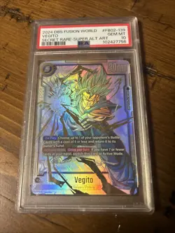 Vegito Secret Rare-Super Alt Art Dragon Ball Card FB02-139 PSA 10 - Image 1