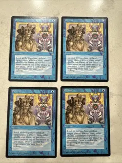 Magic the Gathering MTG Portent Ice Age Play Set Of 4 Cards - Image 1