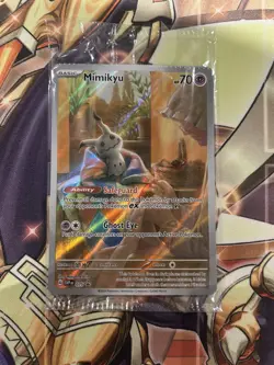 Pokemon Card Mimikyu SVP075 Black Star Promo Full Art Holo Card SEALED missprint - Image 1