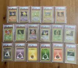 Pokemon 1999 1st Edition PSA Graded Lot 17 Cards - Image 1