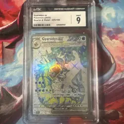 Gyarados EX 225/198 Scarlet & Violet Base Ultra Rare Holo Card CGC 9 NM/Mint - Image 1