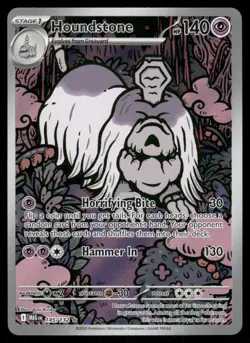 Pokemon Cards Houndstone 145/132 Mega Evolution Illustration Rare NM - Image 1