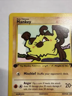 Mankey - 1st Edition - Team Rocket - 61/82 - Pokemon Card - Image 2