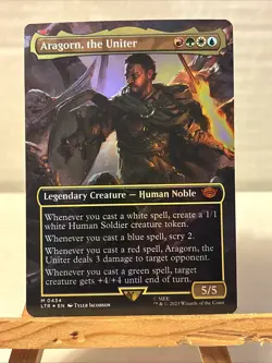 Aragorn, the Uniter Foil (Borderless) Universes Beyond: the Lord of the Rings - Image 1