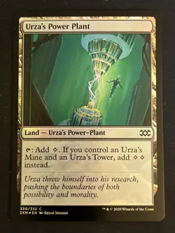 1x Foil Urza's Power Plant (330) Double Masters LP MTG Magic the Gathering x1 - Image 1