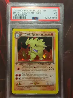 2002 Pokemon Neo Destiny Dark Tyranitar Holo PSA 3 1st Edition 11/105 - Image 1