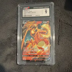 Pokemon Charizard V Brilliant Stars 017/172 Ultra Rare CGC 9 Holo Card - Image 1