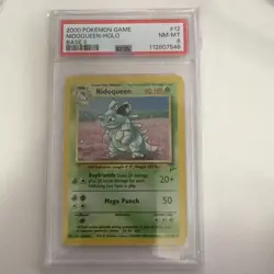 2000 TCG Pokemon Nidoqueen Nidoqueen Holo w/Swirl Base II PSA 8 NM/MINT - Image 1