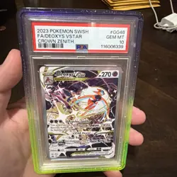 PSA 10 Gem Mint Pokemon Crown Zenith Deoxys VSTAR GG46 Full Art - Image 1