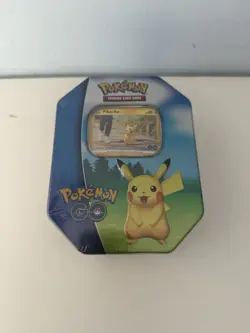 Pokemon English Pokemon GO Pikachu Tin Sealed (4 Booster Packs & 2 Promos) - Image 1