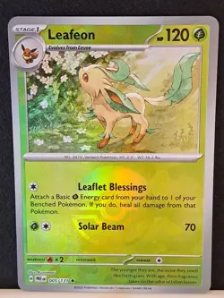 Leafeon (Poke Ball Reverse) 005/131 Prismatic Evolutions Holo Pokemon TCG NM/MT - Image 2