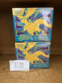 Pokemon Center Elite Trainer Box Mega Evolution Ascended Heroes Dragonite x2 - Image 1