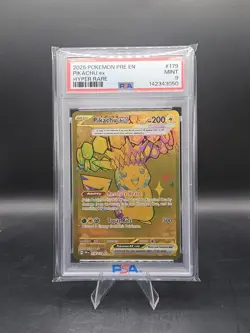 Pokemon Pikachu ex 179/131 Sv: Prismatic Evolutions Hyper Rare PSA 9 MINT - Image 1