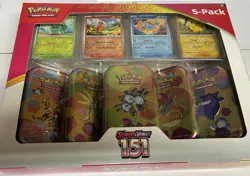 Pokemon TCG Scarlet & Violet 151 Mini Tins Costco Bundle, 5 Pack, New Sealed - Image 1