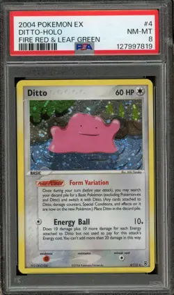 2004 POKEMON EX FIRE RED & LEAF GREEN #4 DITTO-HOLO PSA 8 NM-MINT - Image 1