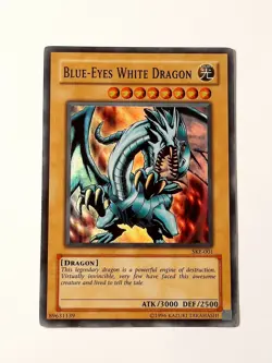 Yugioh Blue-Eyes White Dragon SKE-001 SUPER RARE MP - Image 1