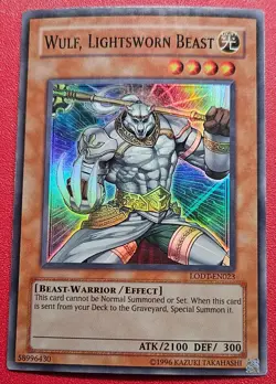 1x Yu-Gi-Oh! Wulf, Lightsworn Beast - LODT-EN023 - Super Rare - Unlimited Ed -LP - Image 1