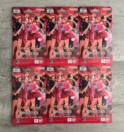 LOT OF 6 One Piece Heroines Edition EB-03 Sleeved Booster Pack *SHIPS SAME DAY* - Image 1