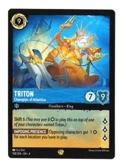 Disney Lorcana - #158 Triton - Champion Atlantica - Ursula's Return - Legendary - Image 1