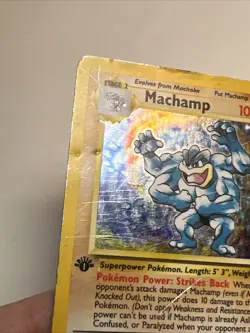 DAMAGED Machamp 8/102 1st Ed Holofoil Deck Exclusives AUTHENTIC Pokemon Card - Image 3