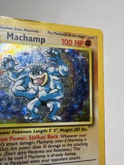 DAMAGED Machamp 8/102 1st Ed Holofoil Deck Exclusives AUTHENTIC Pokemon Card - Image 4