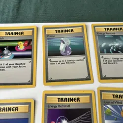 Lot of Pokemon Trainer and Energy cards from Base Set Vintage Original - Image 3