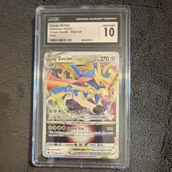Pokemon Zacian VSTAR Crown Zenith 096/159 VSTAR CGC 10 Holo Card - Image 1