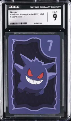 2022 POKEMON PLAYING CARDS PAPER SAFARI - KOREAN #7 GENGAR CGC 9 - Image 1
