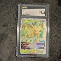 Leafeon VSTAR Crown Zenith 014/159 CGC 9.5 Holo Rare Pokemon Card - Image 1