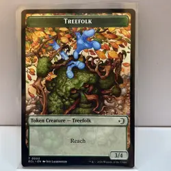 Magic The Gathering 2026 Lorwyn Eclipsed-Treefolk/Goblin Double-Sided Token - Image 1