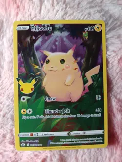 Pikachu 5/25 Celebrations Full Art Holo Rare Pokemon TCG Card - Image 1