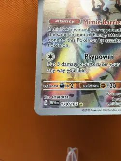 Pokemon TCG Mr. Mime 151 179/165 Holo Illustration Rare NM 1398 - Image 4