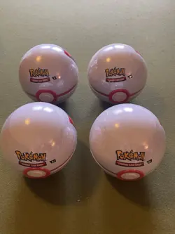 Sealed New Pokemon TCG: Poke Ball Pokeball Tin - 2024 - 3 Booster Packs Lot Of 4 - Image 1