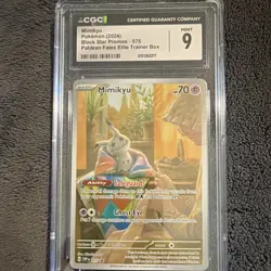 Pokemon Mimikyu Black Star Promos 075 Paldean Fates CGC 9 Pokemon Card - Image 1