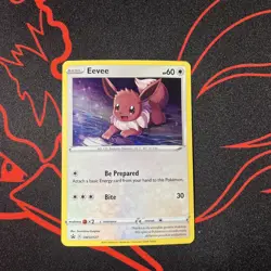 Pokemon TCG Eevee Black Star Promo SWSH127 NM Swirl - Image 1