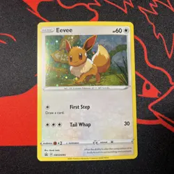 Pokemon TCG Eevee Black Star Promo SWSH095 Swirl - Image 1