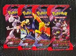 All 4 Designs 4 Sleeved Pokemon Card Packs Scarlet & Violet Destined Rivals - Image 1