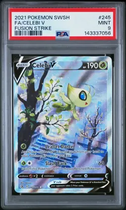 Pokemon Celebi V Fusion Strike Full Alternate Alt Art #245 PSA 9 Mint - Image 1