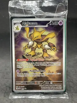 Pokemon TCG Alakazam 009 Black Star Promo- Mega Evolution ETB Promo - Image 1